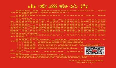 市委巡察公告